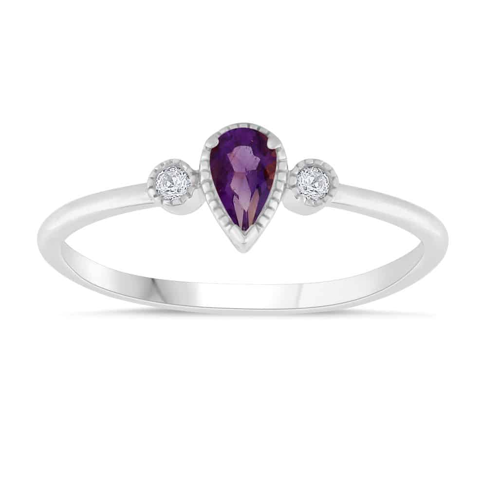 Purple hot sale birthstone ring