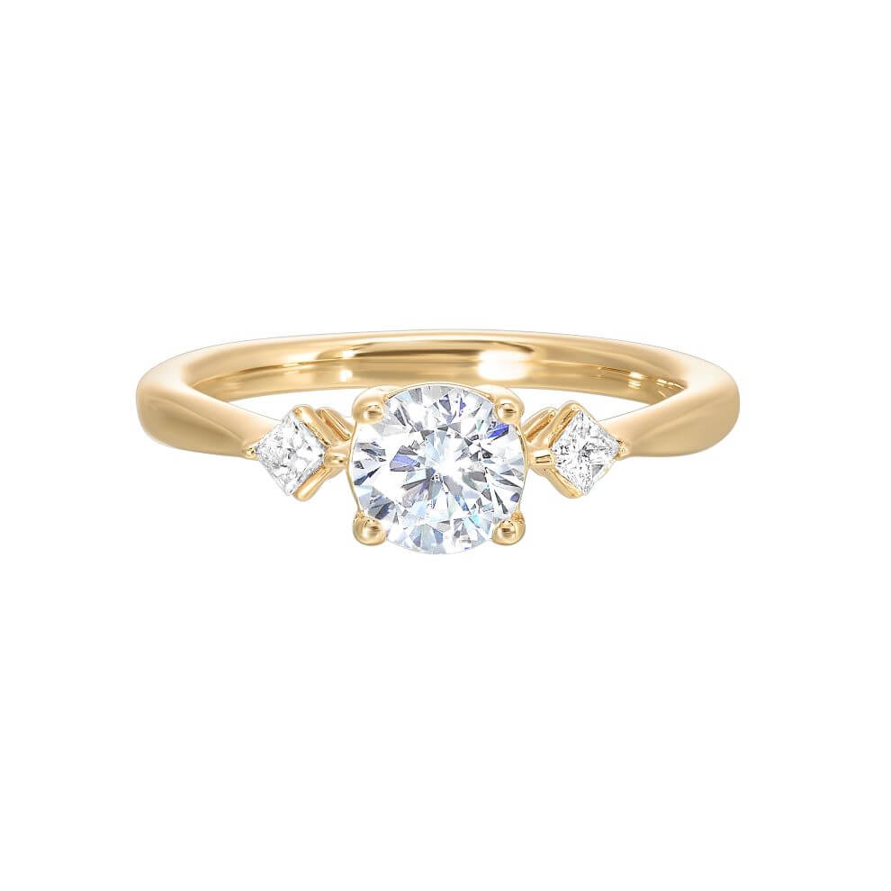 Three stone engagement ring