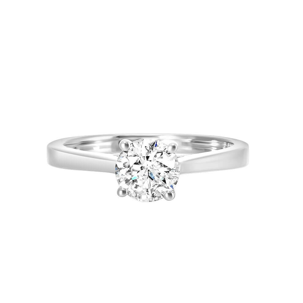 Solitaire set engagement ring