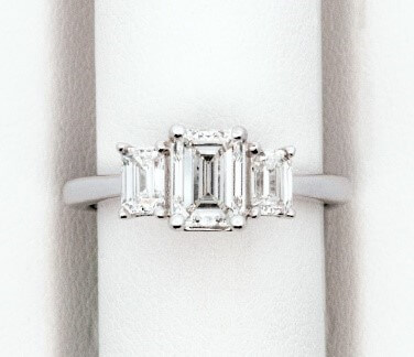 Prong set engagement ring