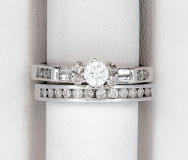 Channel set engagement ring