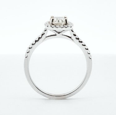 Cathedral set engagement ring