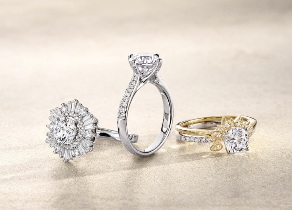 Three engagement rings