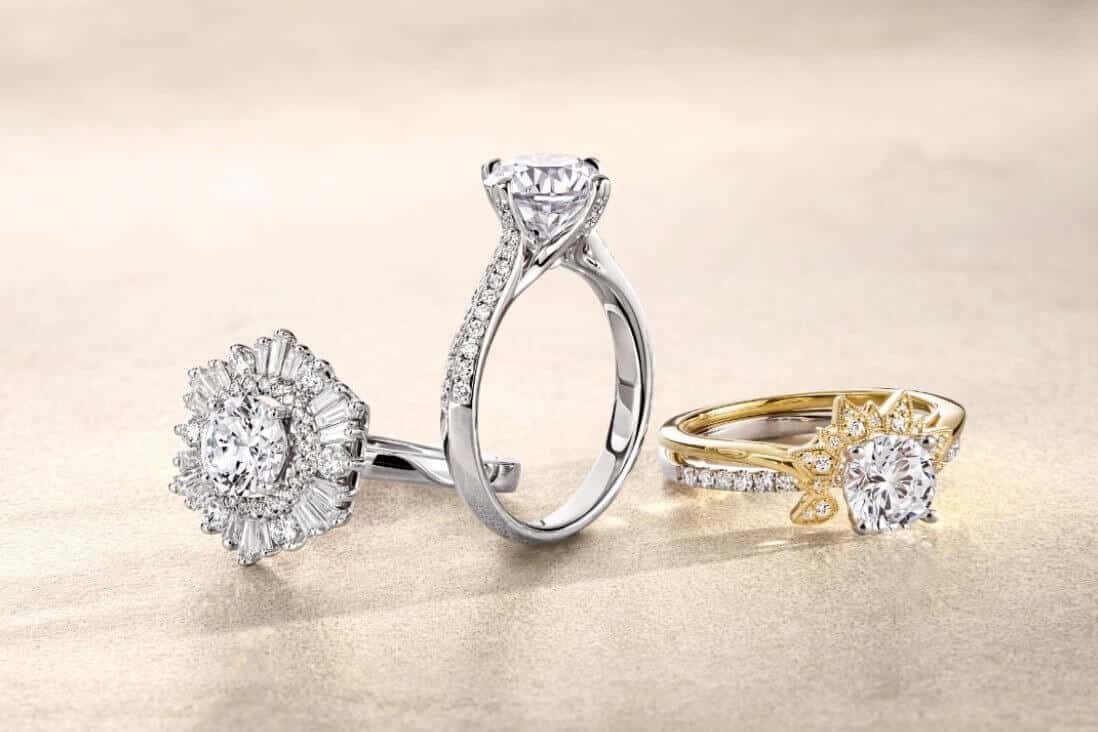 Three engagement rings