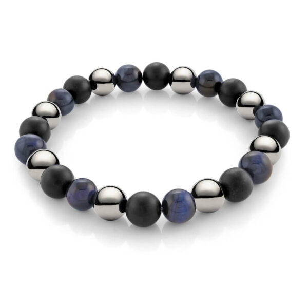 ITALGEM STEEL 8MM BEADED BRACELET BB-311-M