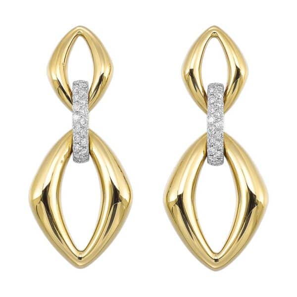 14K YELLOW GOLD DIAMOND EARRINGS ER10941-4YC