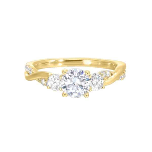 14K YELLOW GOLD SEMI-MOUNT FOR 1/2 CT DIAMOND W0412RN100SM-4Y89