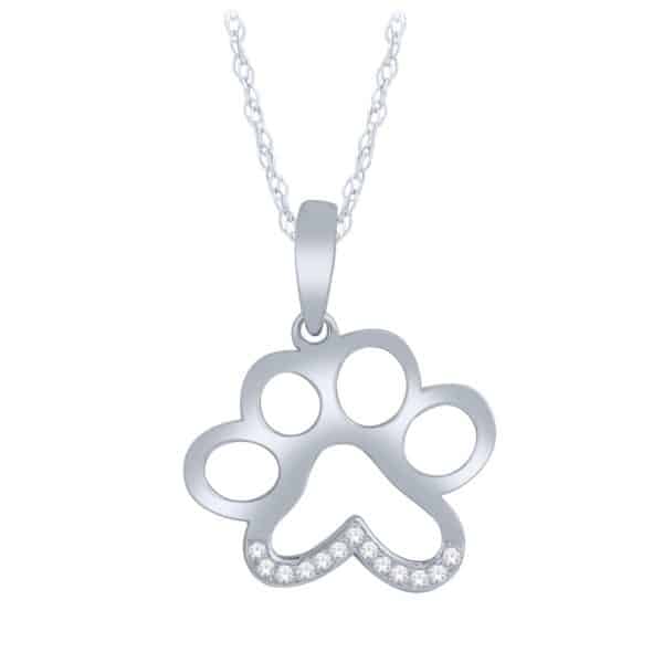 PAW PRINT DIAMOND PENDANT M4610