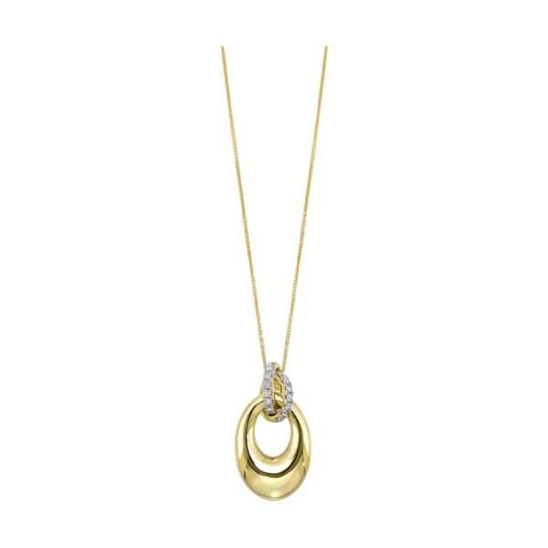 14K YELLOW GOLD DIAMOND PENDANT PD10982-4YC