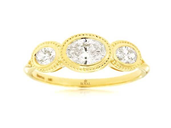 14K OVAL CUT DIAMOND RING H3045D