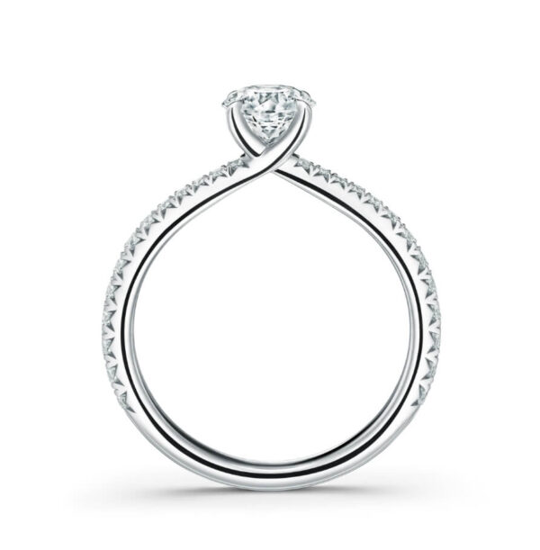 HEARTS ON FIRE VELA SOLITAIRE RING WITH DIAMOND BAND UU2640PTIV21006500 - Image 3