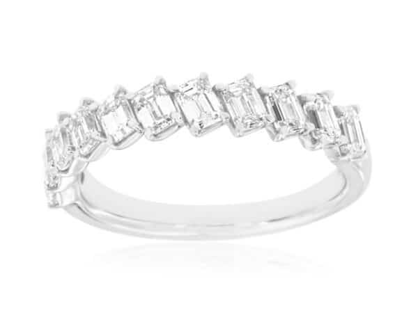 1.65 CT EMERALD CUT DIAMOND BAND WH2606D