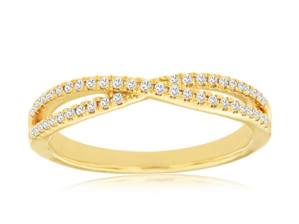 0.18 CT DIAMOND CRISS-CROSS BAND C9284D