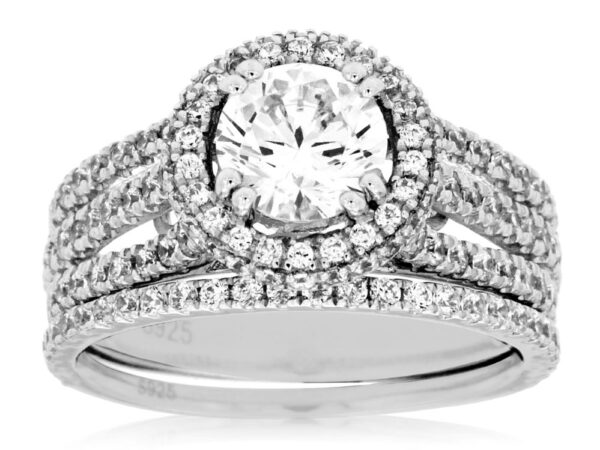 14K WHITE GOLD SEMI-MOUNT WEDDING SET WC7619S