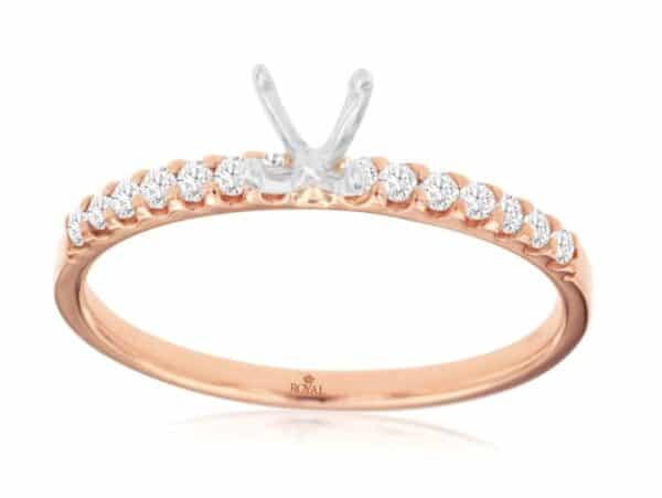 14K ROSE GOLD SEMI-MOUNT PR3882S