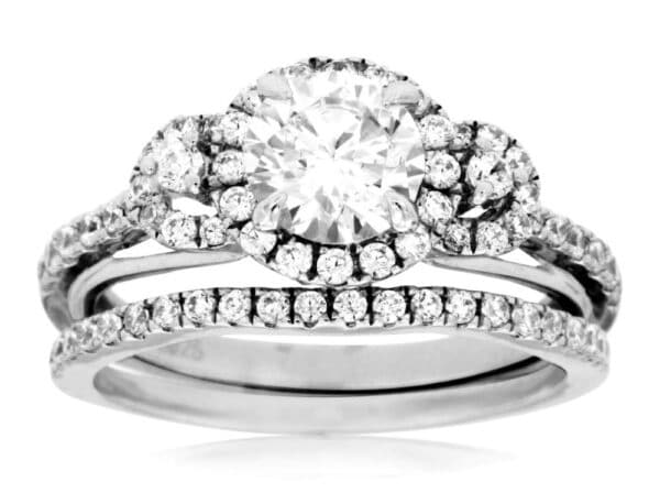 14K WHITE GOLD SEMI-MOUNT WEDDING SET WC7614S