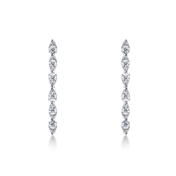 HEARTS ON FIRE AERIAL DEWDROP STILETTO EARRINGS HFEAERDS01218W