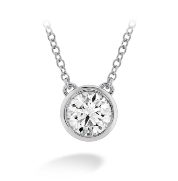 HEARTS ON FIRE CLASSIC BEZEL SOLITAIRE PENDANT HFPHCLABZ00258W