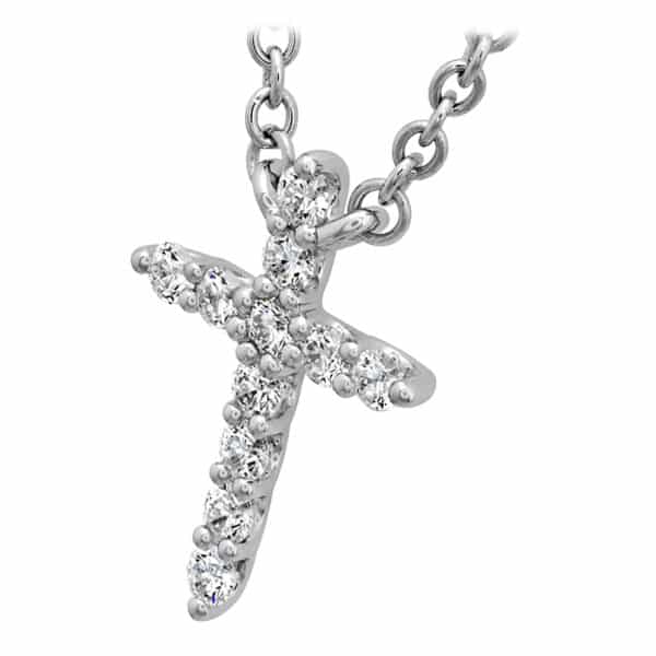 HEARTS ON FIRE DIAMOND CROSS NECKLACE HFPSIGCR00118W - Image 2