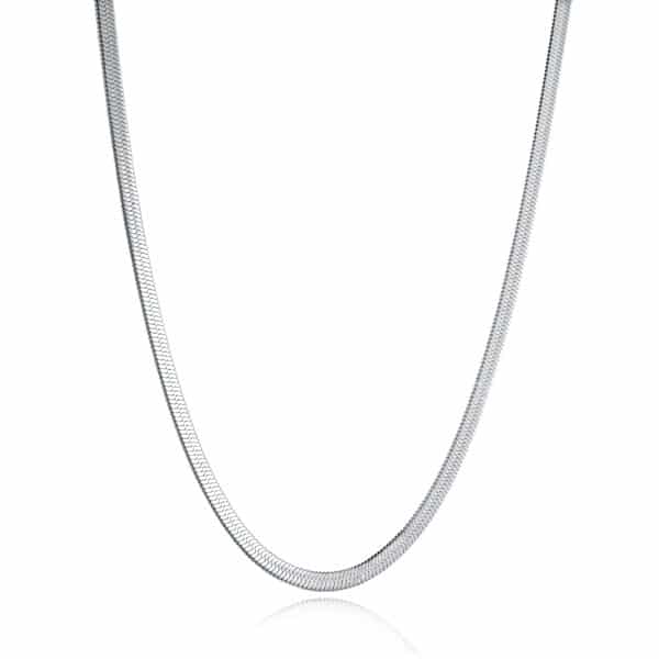 ITALGEM STEEL 3.3 MM HERRINGBONE NECKLACE SN100-18