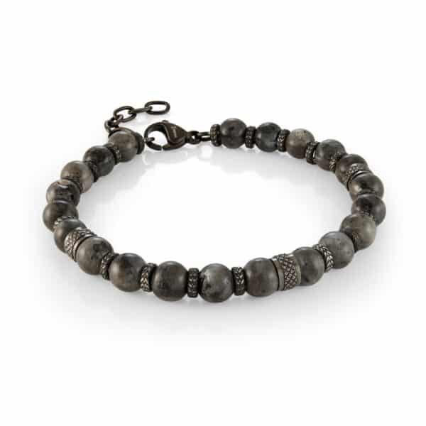 ITALGEM STEEL STONE BEAD BRACELET BB-381