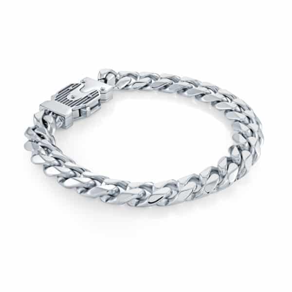 ITALGEM STEEL 10MM CURB BRACELET SMB729-8