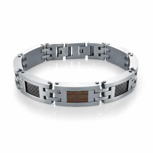 ITALGEM STEEL REDWOOD BRACELET SMB712