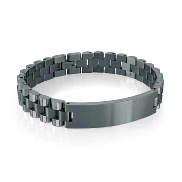 ITALGEM STEEL 11.6MM ID PLATE BRACELET SMB707-8.5