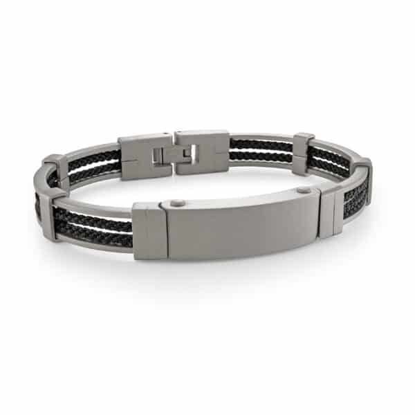 ITALGEM STEEL ID PLATE BRACELET SMBG180