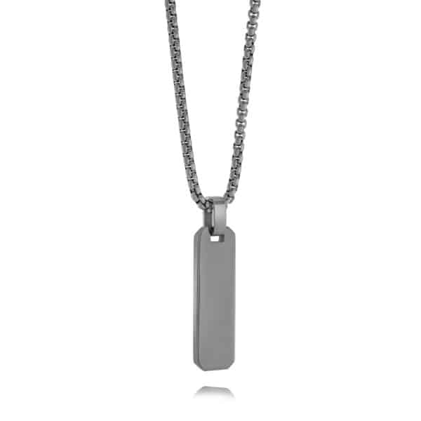 ITALGEM STEEL DOGTAG NECKLACE SP366