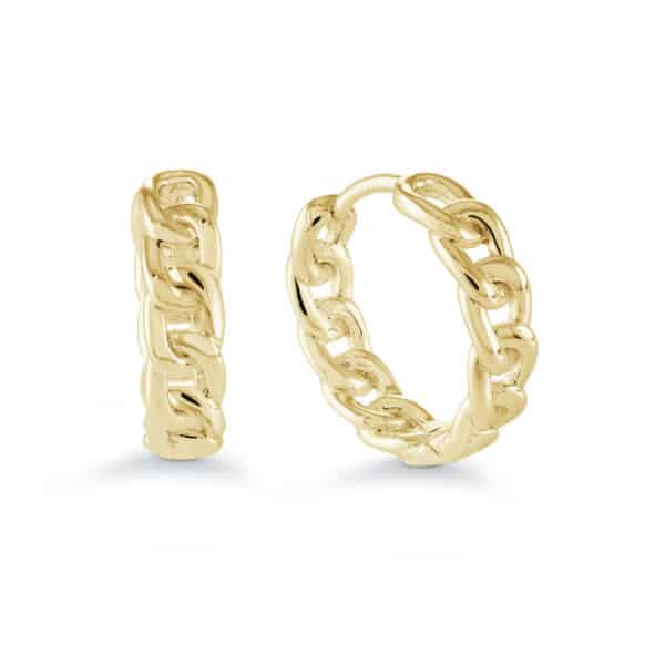 ITALGEM STEEL CUBAN LINK EARRINGS SEA389