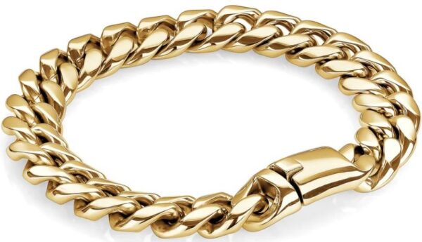 ITALGEM STEEL 12MM CUBAN BRACELET SMB394