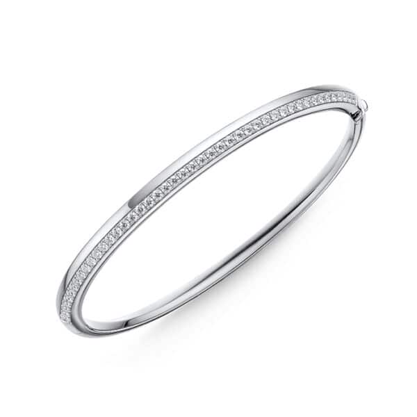 HEARTS ON FIRE BARRE PAVE BANGLE UU28368WGHV0705648