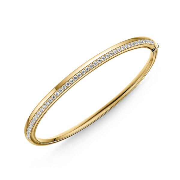 HEARTS ON FIRE BARRE PAVE BANGLE UU28368YGHV0705648