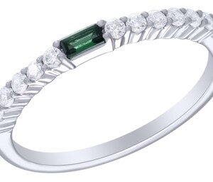 10K EMERALD & DIAMOND RING M6777