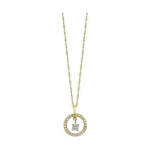 10K YELLOW GOLD DIAMOND PENDANT PD11022-1YD