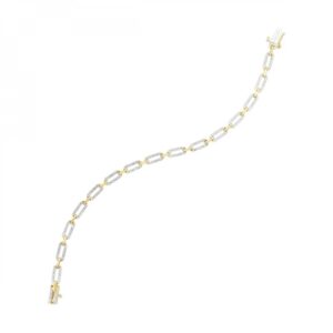 YELLOW GOLD PAPERCLIP BRACELET BC10247-1YSC