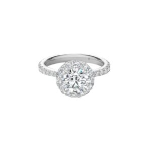HEARTS ON FIRE VELA HALO RING WITH DIAMOND BAND UU2641PTHV20506500