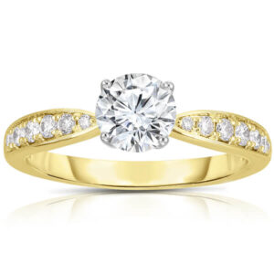 YELLOW GOLD DIAMOND ENGAGEMENT RING Z273876