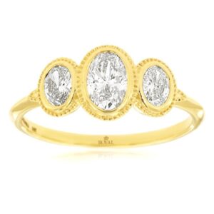 14K OVAL CUT DIAMOND RING H3044D