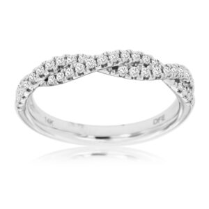 14K WHITE GOLD DIAMOND BAND WB9682