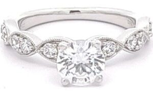 14K WHITE GOLD DIAMOND SEMI-MOUNT W4105XN