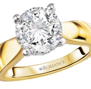 14K YELLOW GOLD HIDDEN HALO SEMI-MOUNT 160235-RD200Y