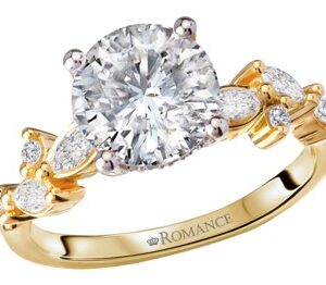 14K YELLOW GOLD HIDDEN HALO SEMI-MOUNT 160290-RD200Y