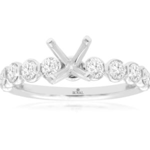 14K WHITE GOLD SEMI-MOUNT WH1333S