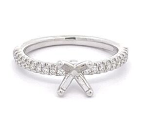 14K WHITE GOLD DIAMOND SEMI-MOUNT W901AN