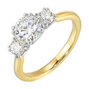 WHITE AND YELLOW GOLD SEMI MOUNT W4791RN100SM-4YWB