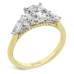 SIMON G. ROUND THREE STONE RING LR2563
