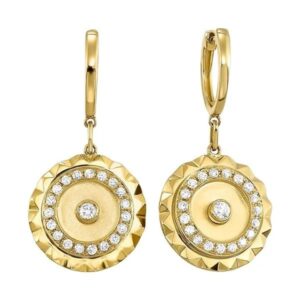 14K YELLOW GOLD DIAMOND EARRINGS ER10755-4YC