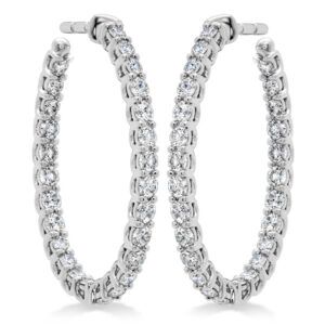 HEARTS ON FIRE SIGNATURE OVAL HOOP - MEDIUM HOOPSIGO01368W